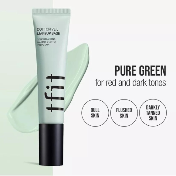 tfit Cotton Veil Makeup Base Korean Tone Up Corrector For Redness 01 Pure Green - Picture 3 of 4